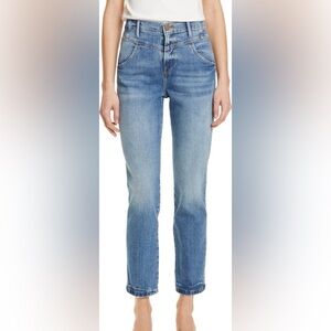 Frame Retro V Yoke Straight High Rise Jeans in Waverly Wash - Size 26
